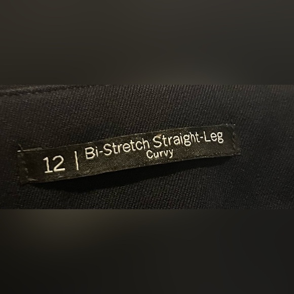 Talbots sz 12 Bi-Stretch Straight-Leg Curvy Dark Navy Blue Pants - Picture 3 of 7